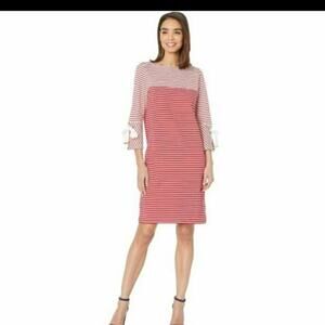Ralph Lauren S Red White Shift Dress NWT